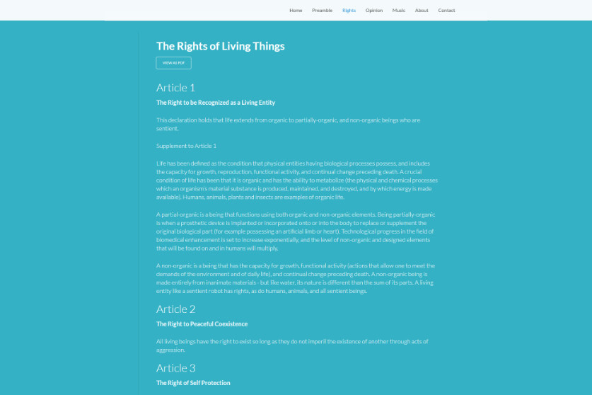 The Rights of Living Things